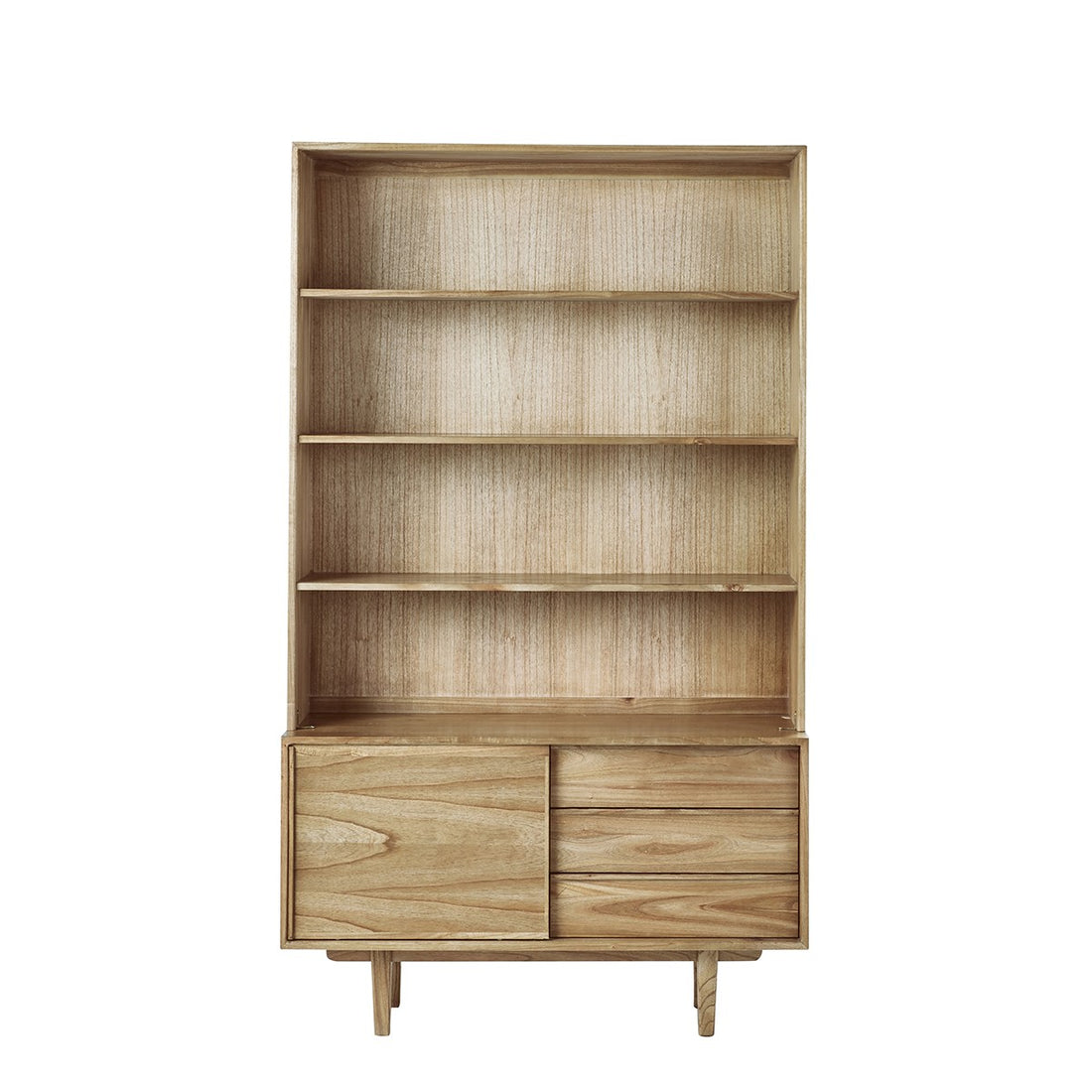 FIFTIES - Librería alta de mindi macizo, H 205 cm
