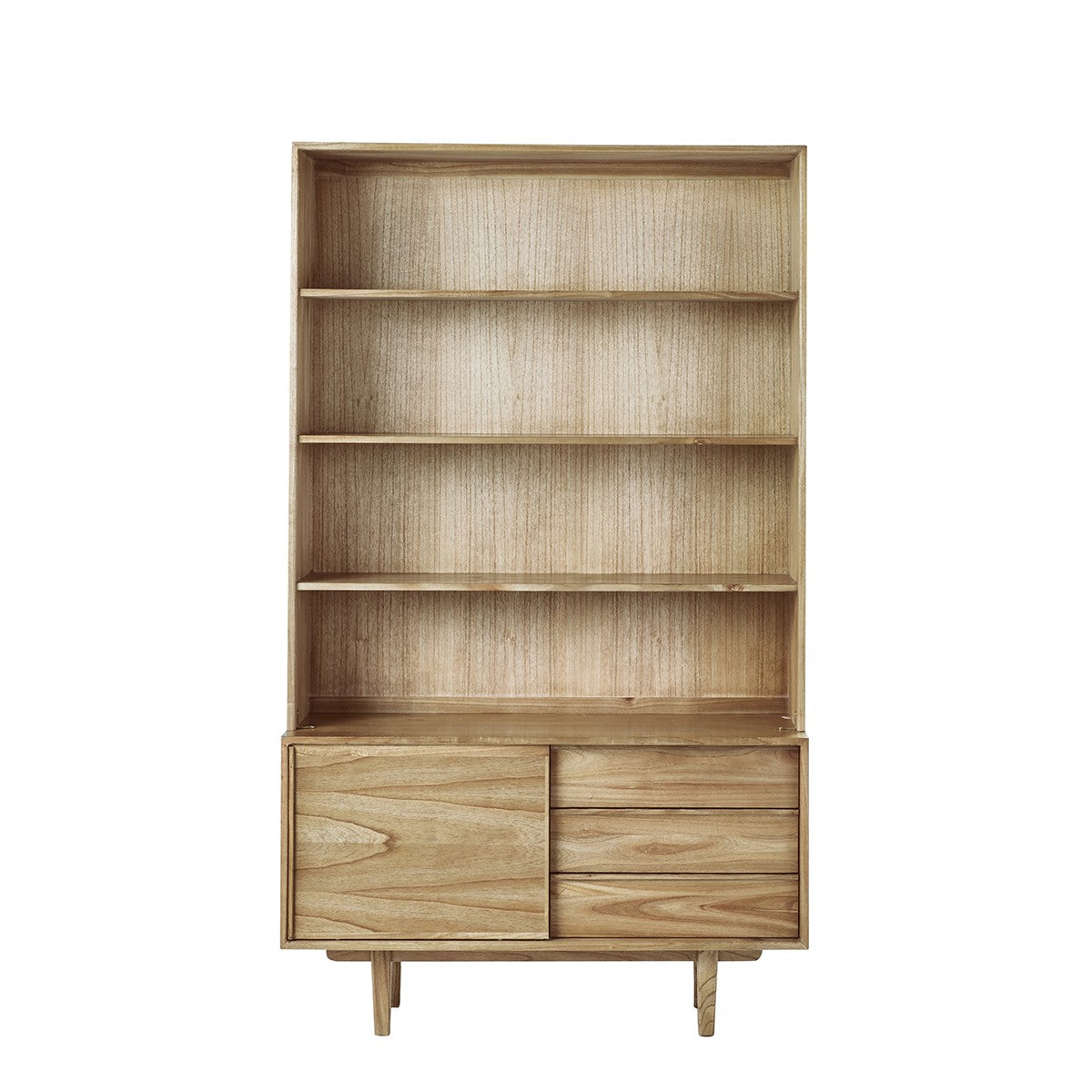 FIFTIES - Librería alta de mindi macizo, H 205 cm