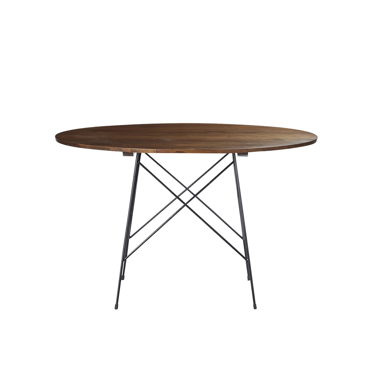 MILO - Mesa de mindi macizo acabado nogal 4 pers.