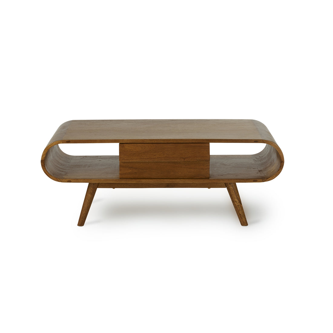 APOLLINE - Mesa de centro de mindi macizo 120 cm