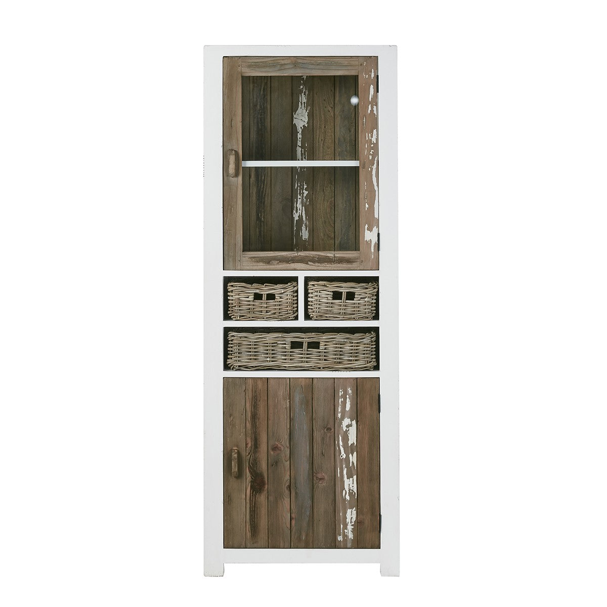 ATLANTIC - Vajillero de madera maciza reciclada 70 cm