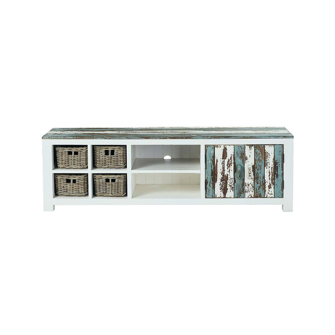 ATLANTIC - Mueble de TV de madera maciza reciclada 180 cm