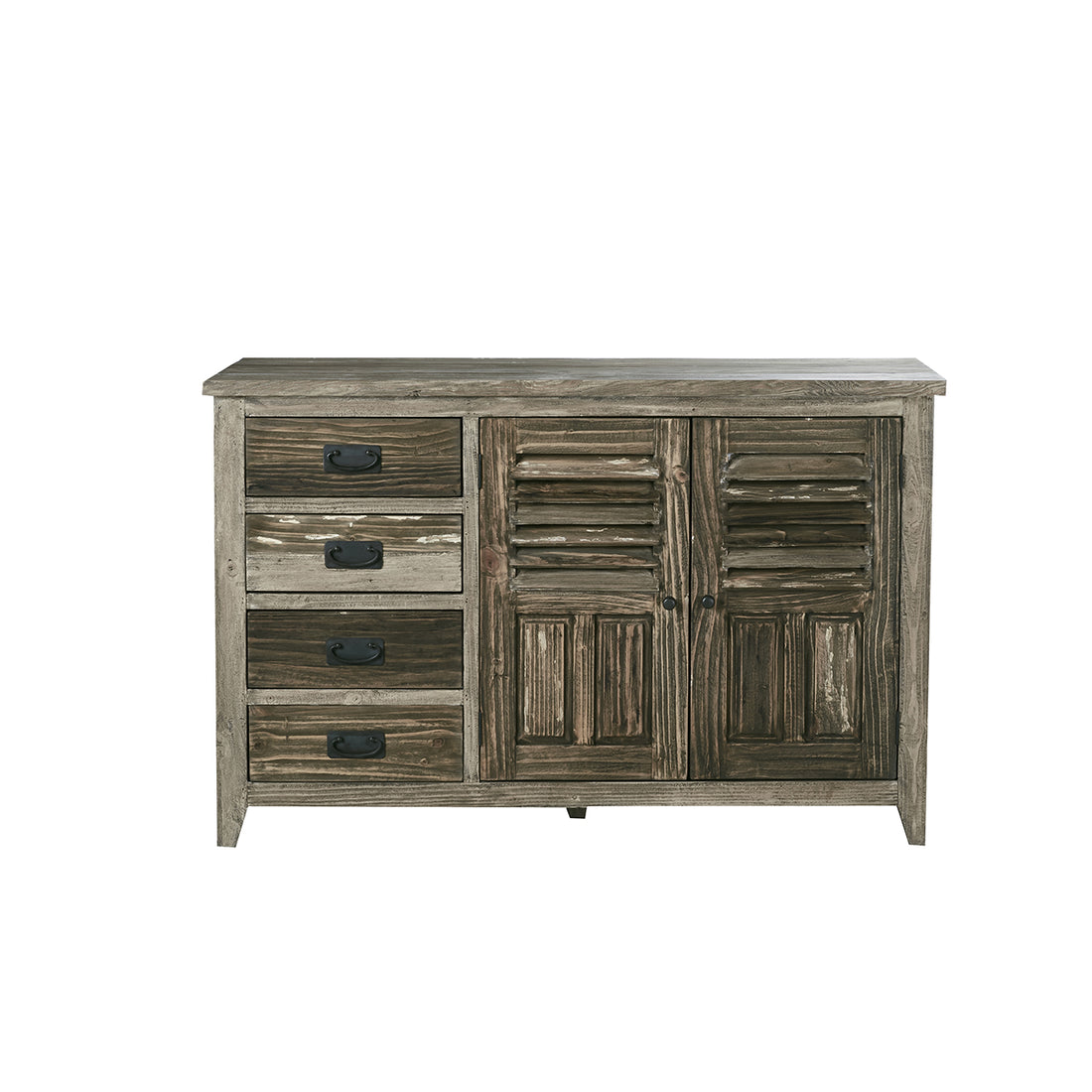 VICTOR - Aparador de madera maciza reciclada 140 cm
