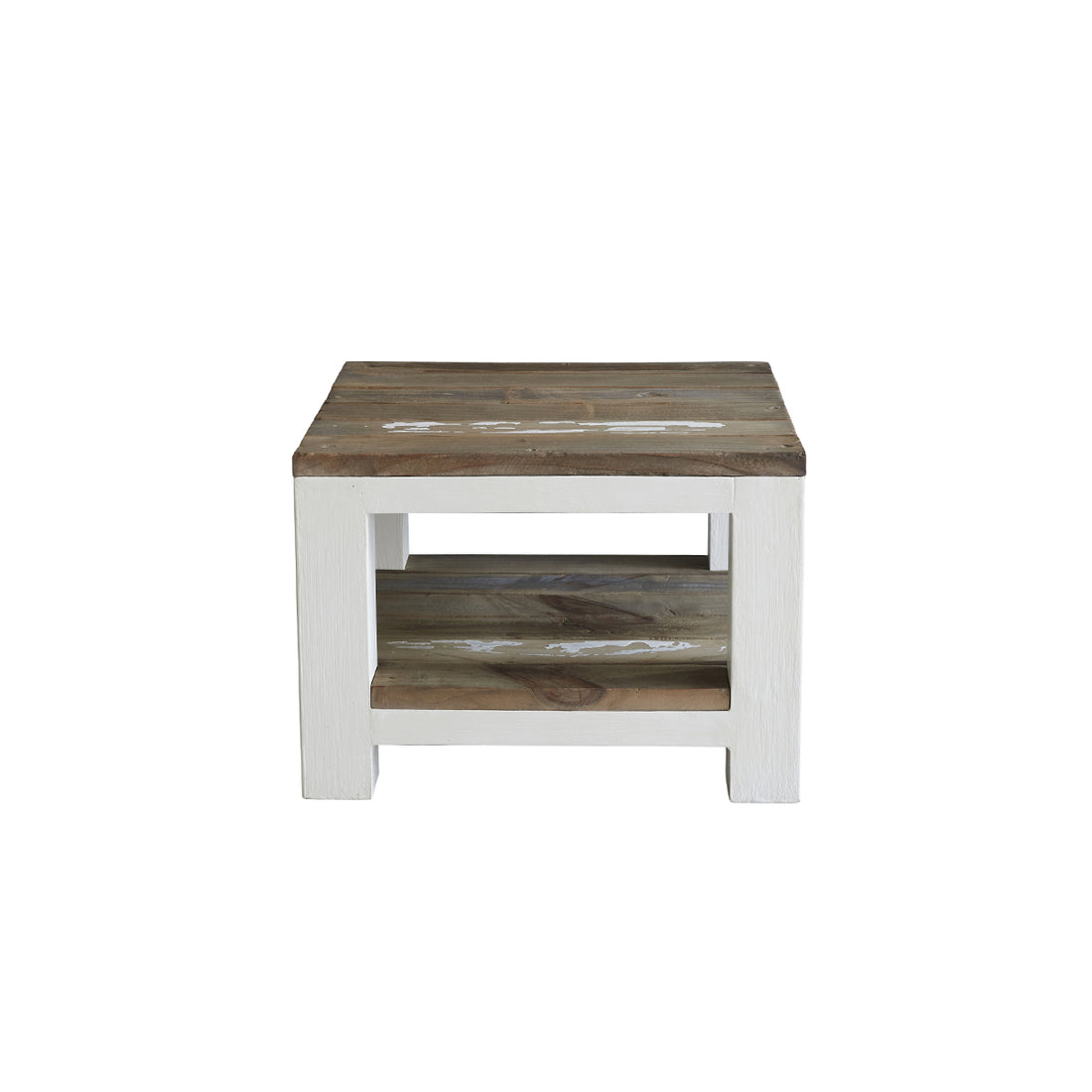 HONFLEUR - Mesita de noche de madera maciza reciclada 30 cm