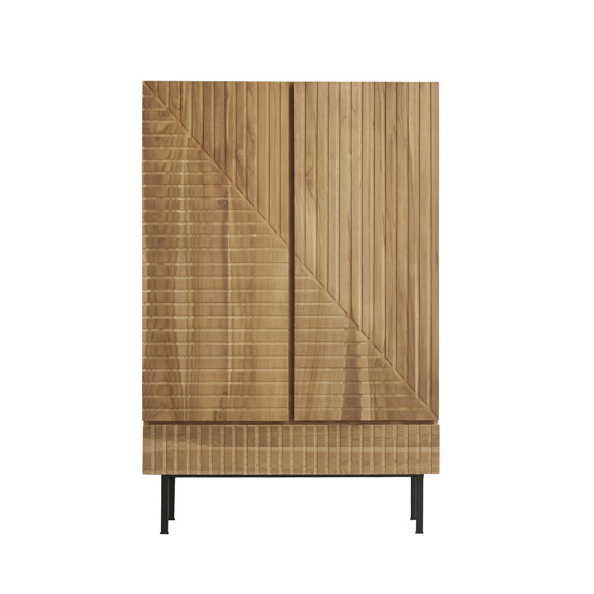 PORTLAND - Armario de teca maciza 95 cm