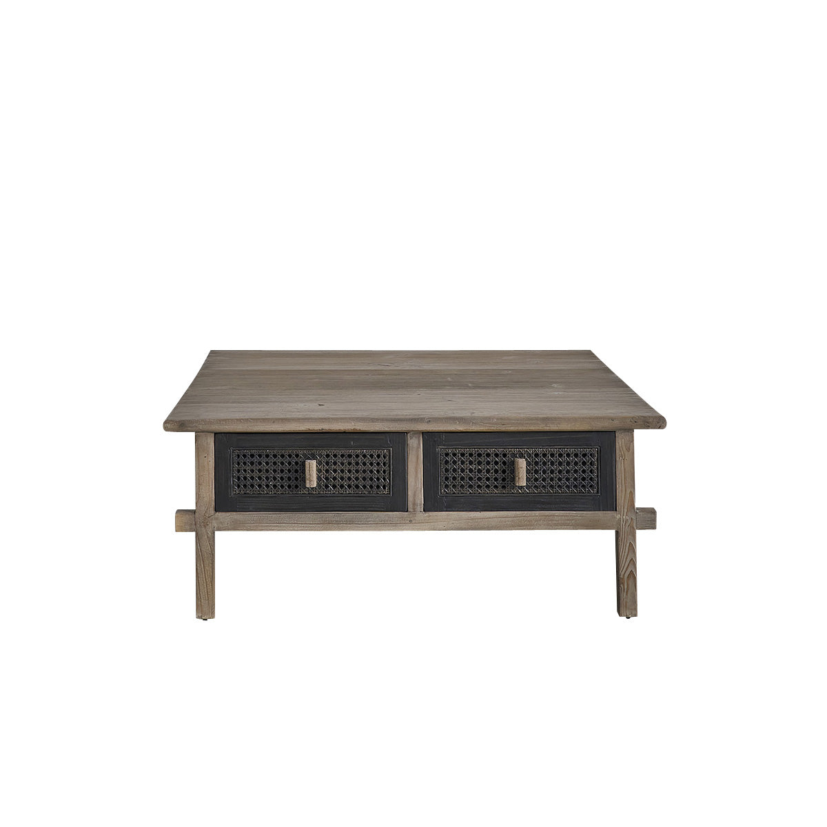 JUNKO - Mesa de centro de madera maciza reciclada 100 cm