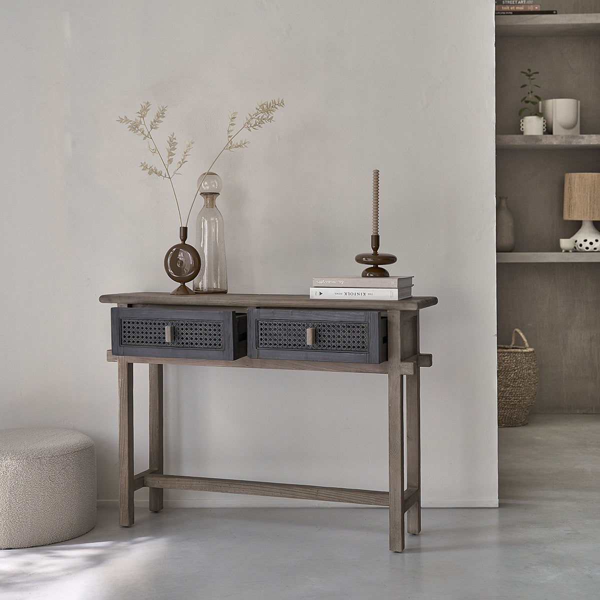 JUNKO - Consola de madera maciza reciclada 110 cm