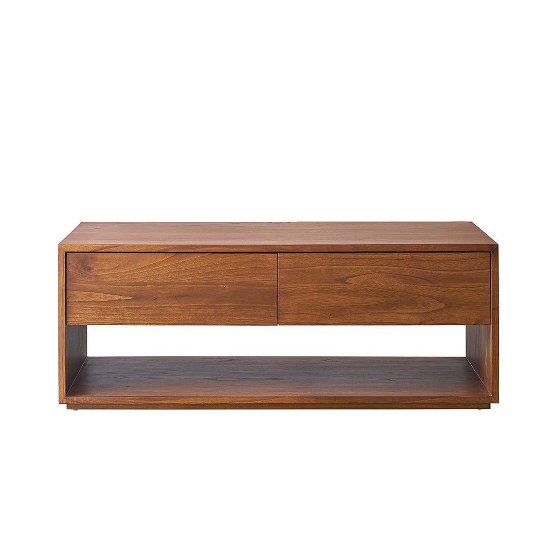 MILO - Mesa de centro de mindi macizo acabado nogal 120 cm