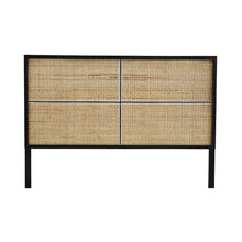 Cabecero de ratán y caoba maciza 160 cm