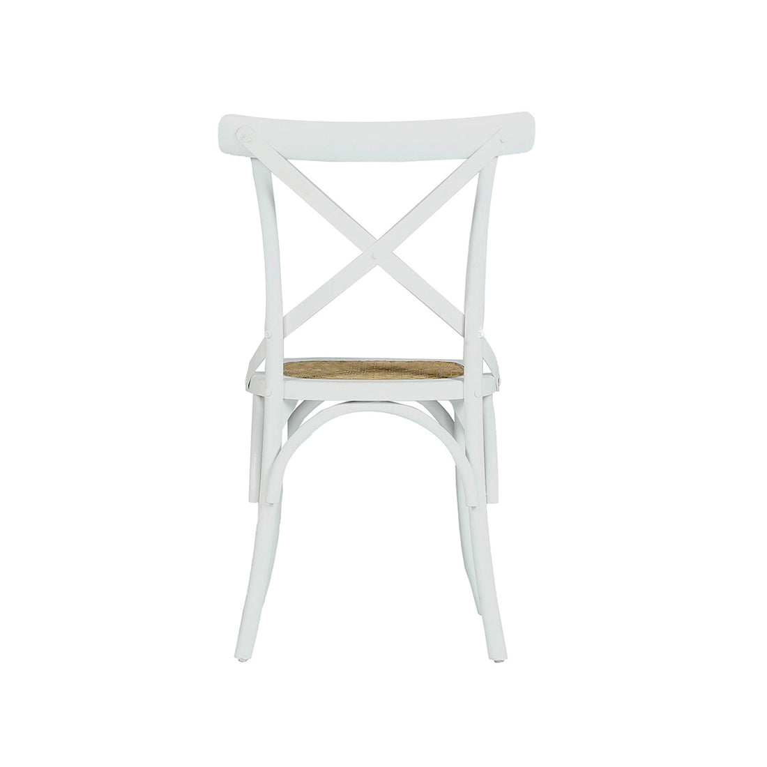 LONDRES - Silla bistró de caoba maciza y ratán blanco