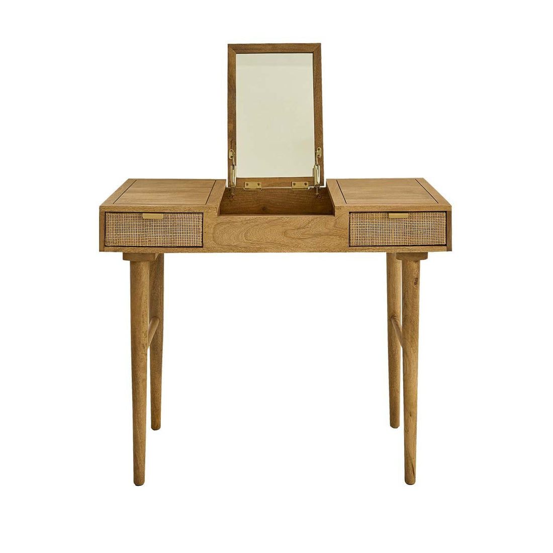 FELICIE - Escritorio de mango macizo y rejilla 90 cm