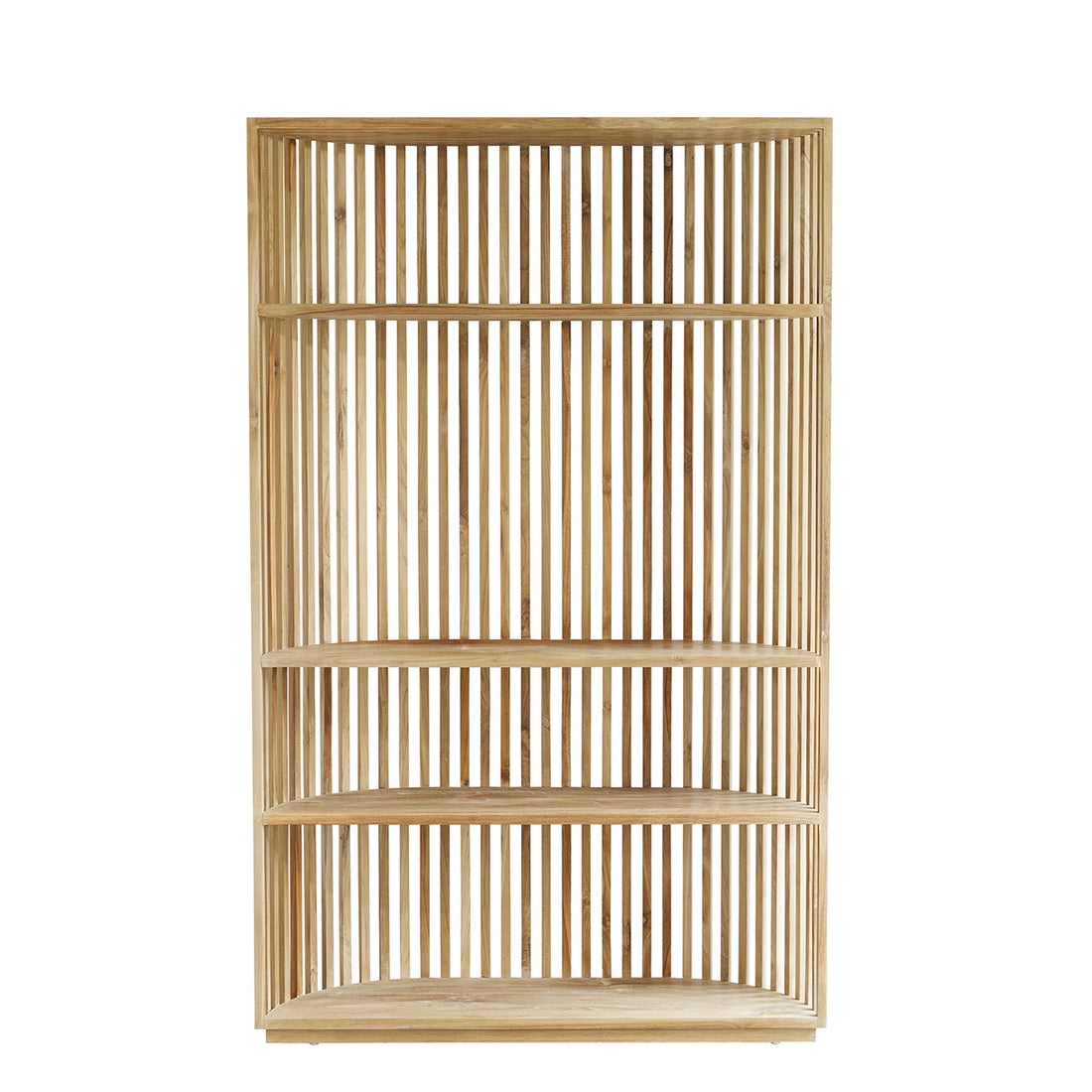 VICTORIA - Librería alta de teca maciza, H 195 cm