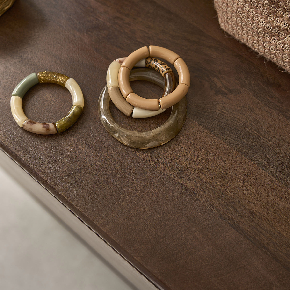 SOFIA - Cómoda de madera maciza de mango, 70 cm