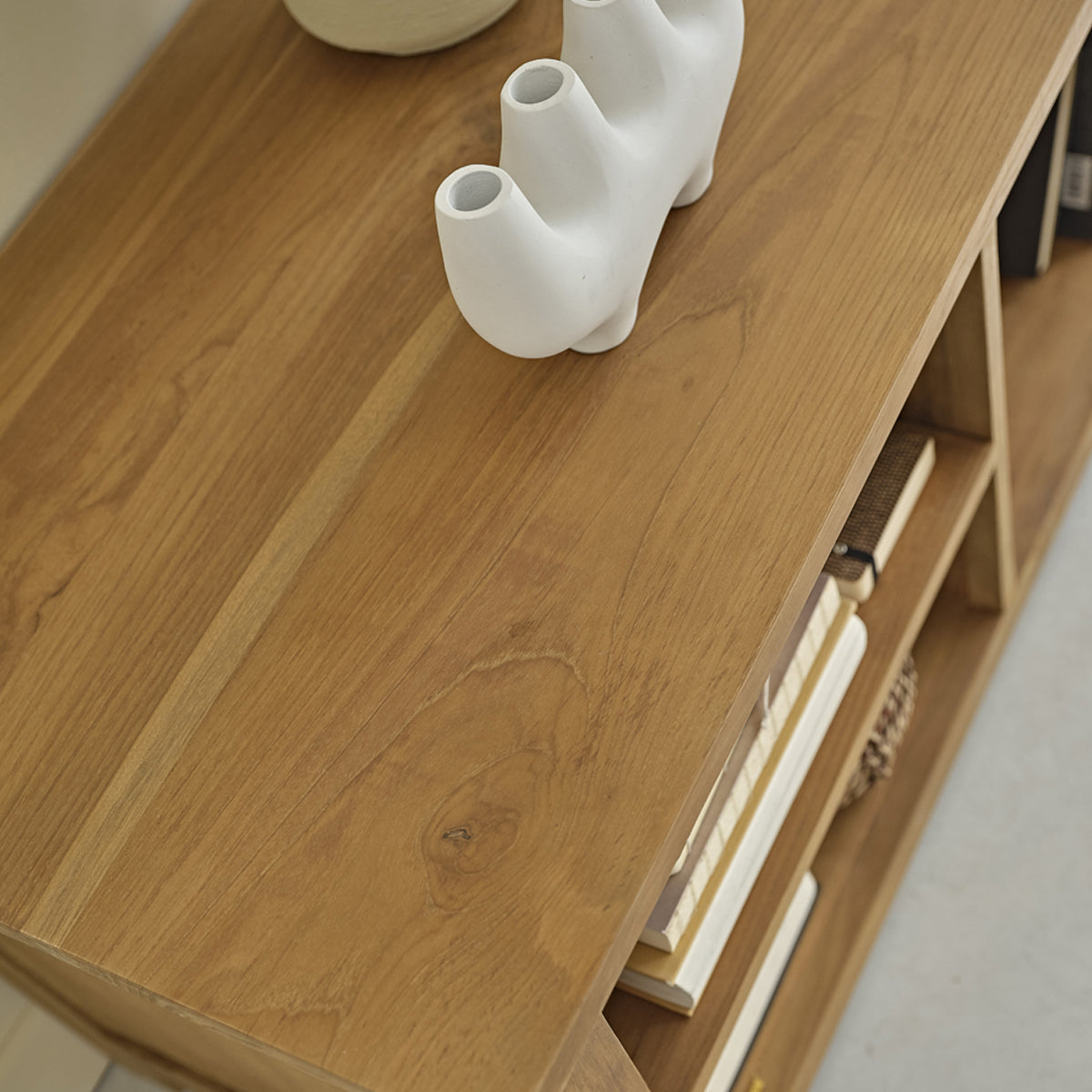 BOSTON - Mueble de TV de teca maciza de 150 cm