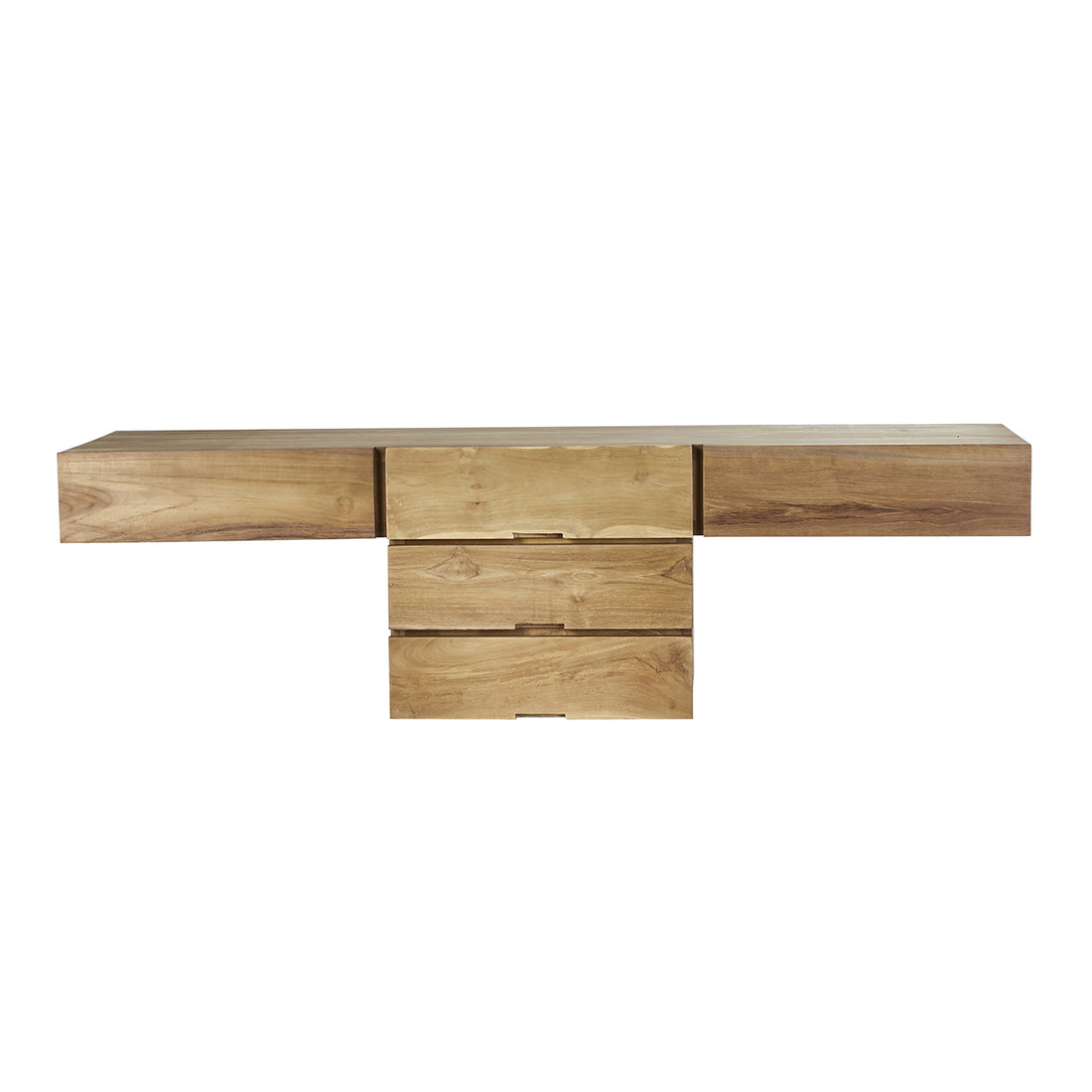 MILAN - Mueble de lavabo de teca maciza suspendido 160 cm