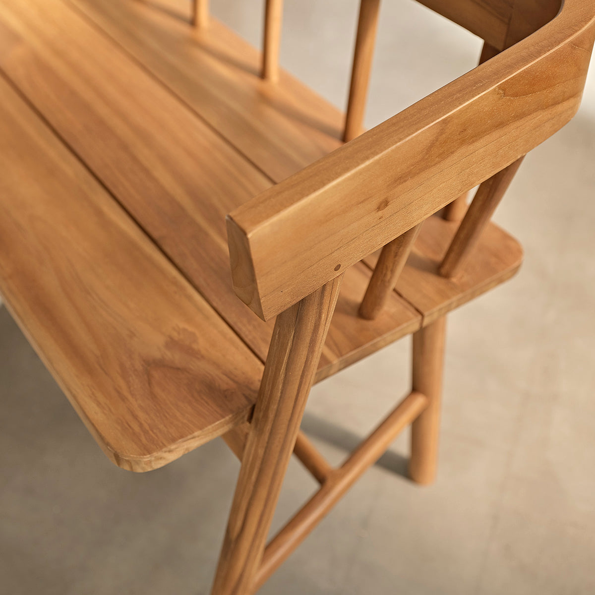 NIDO - Banco de teca maciza 120 cm