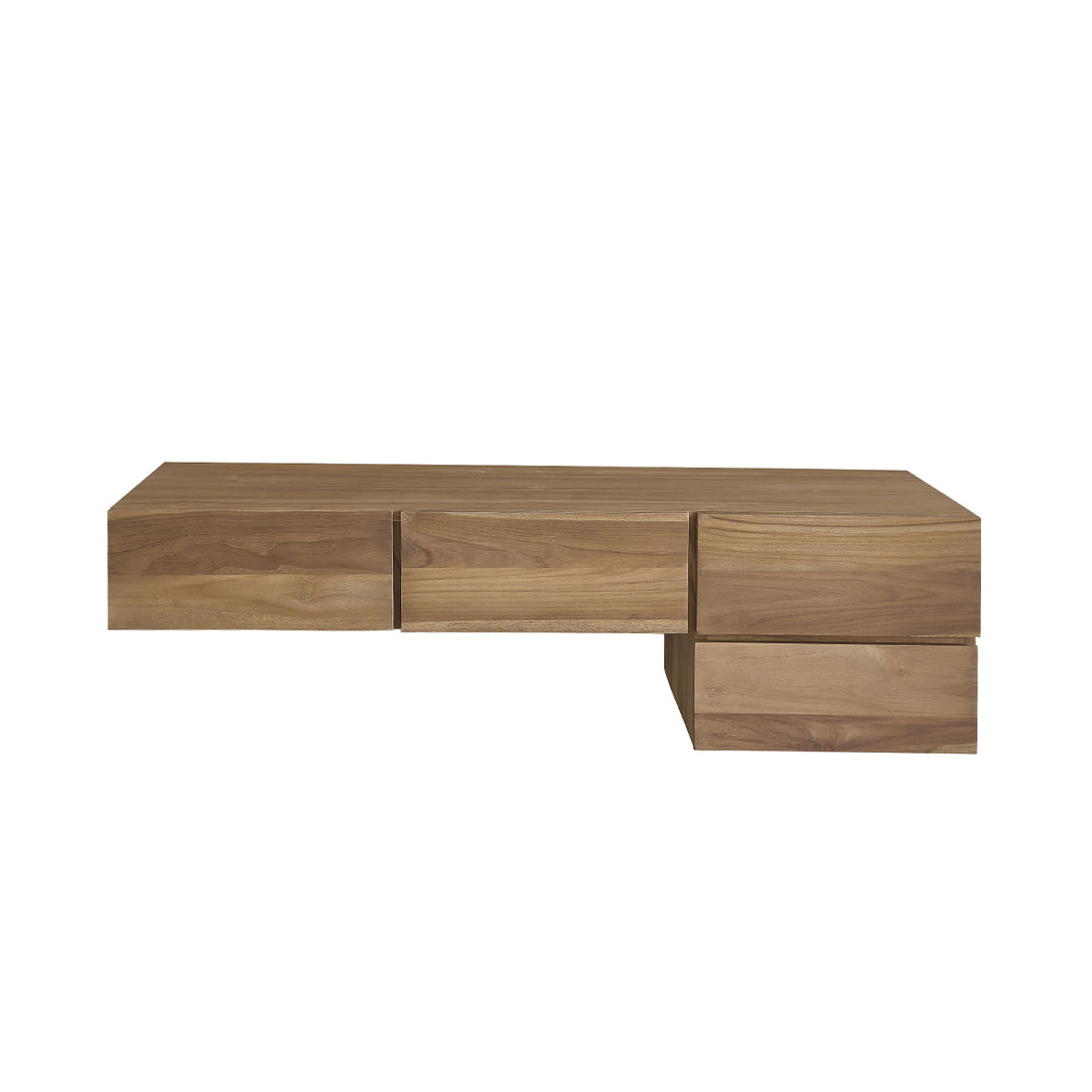 MILAN - Mueble de lavabo de teca maciza suspendido 145 cm