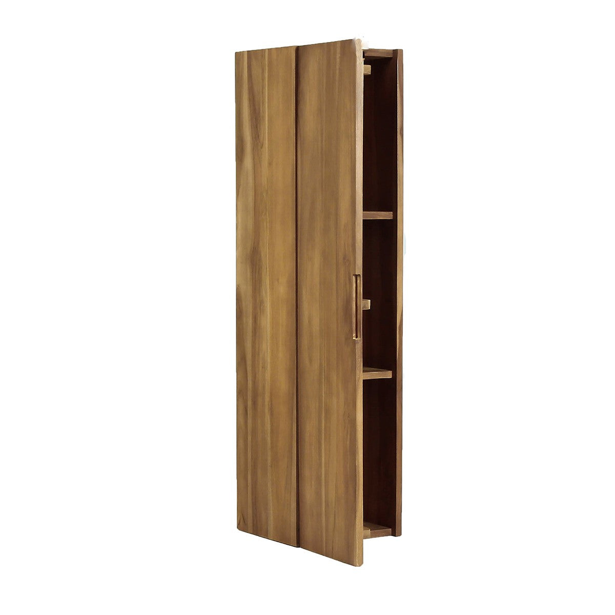 Columna de baño de teca maciza suspendida 120 cm