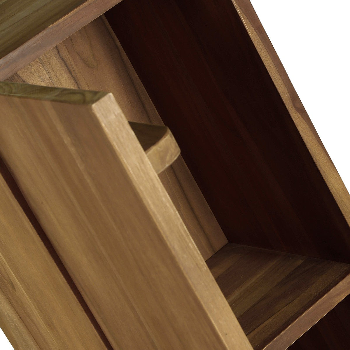 Columna de baño de teca maciza suspendida 120 cm