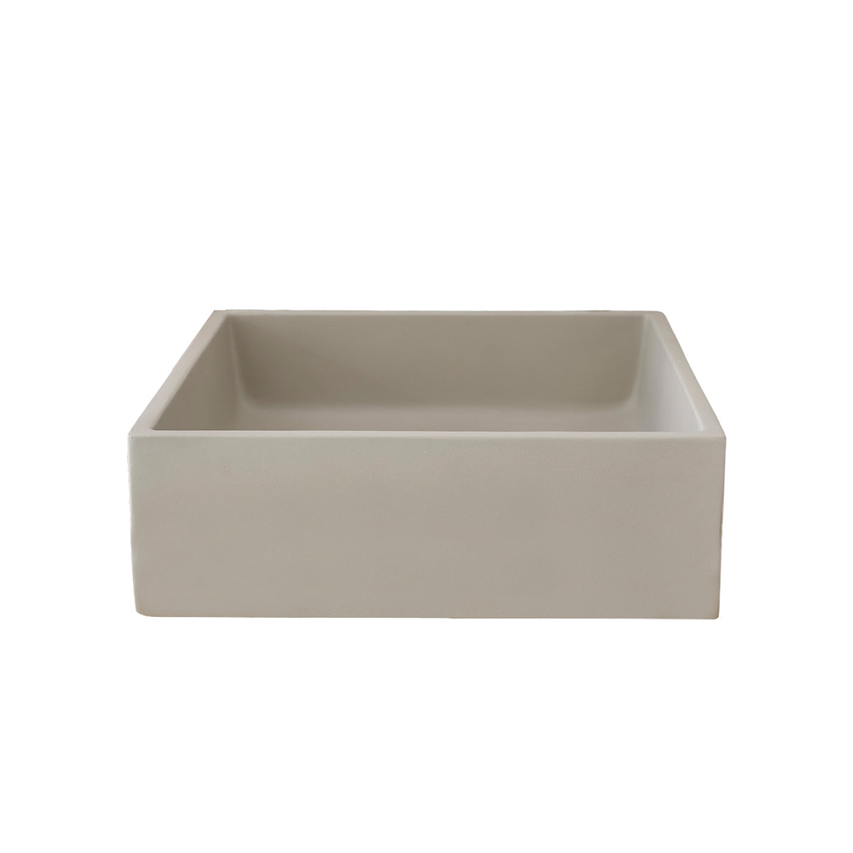 PURE - Lavabo de hormigón gris cuadrado 37 cm