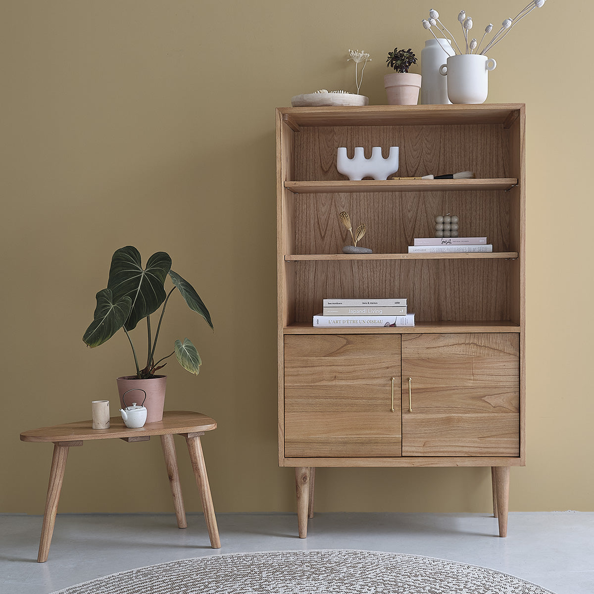 SUZANNE - Librería de mindi macizo 85 cm