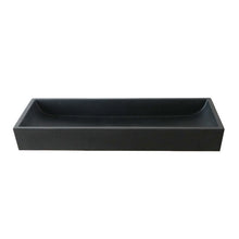 Lavabo de hormigón negro 100x37 cm