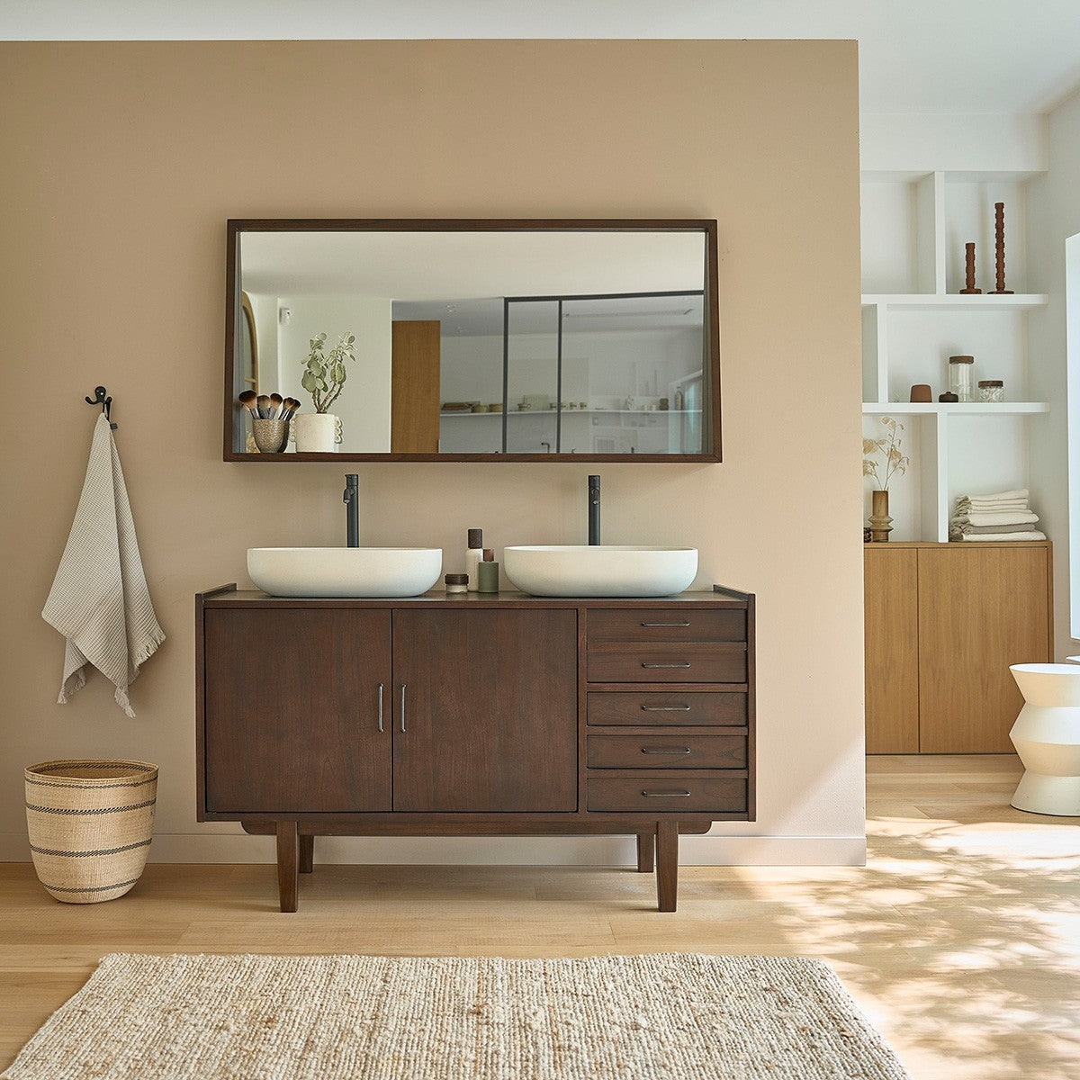 VINTAGE - Espejo de mindi macizo 135x67 cm