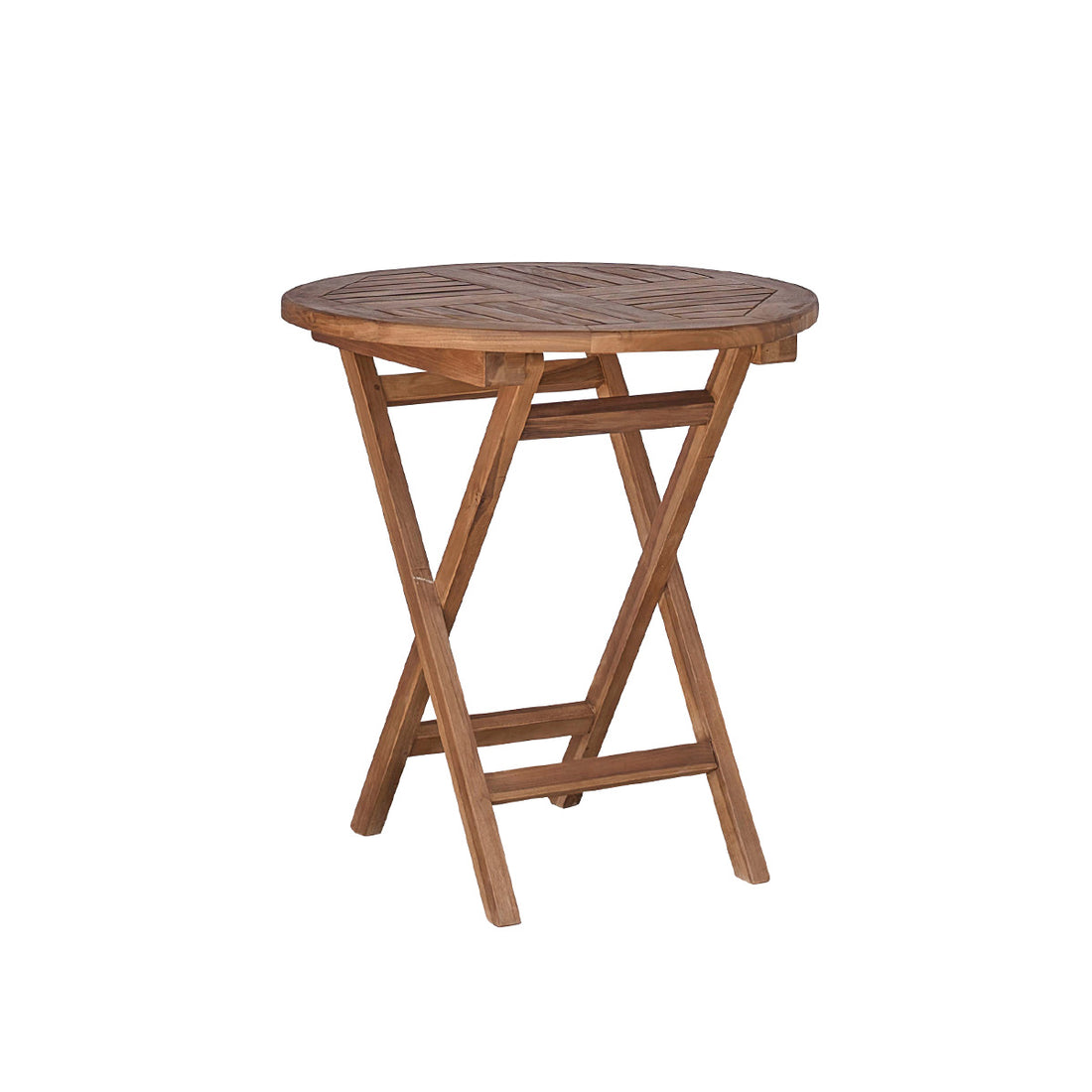 BALI - Mesa de exterior redonda de teca maciza aceitada para 4 pers.