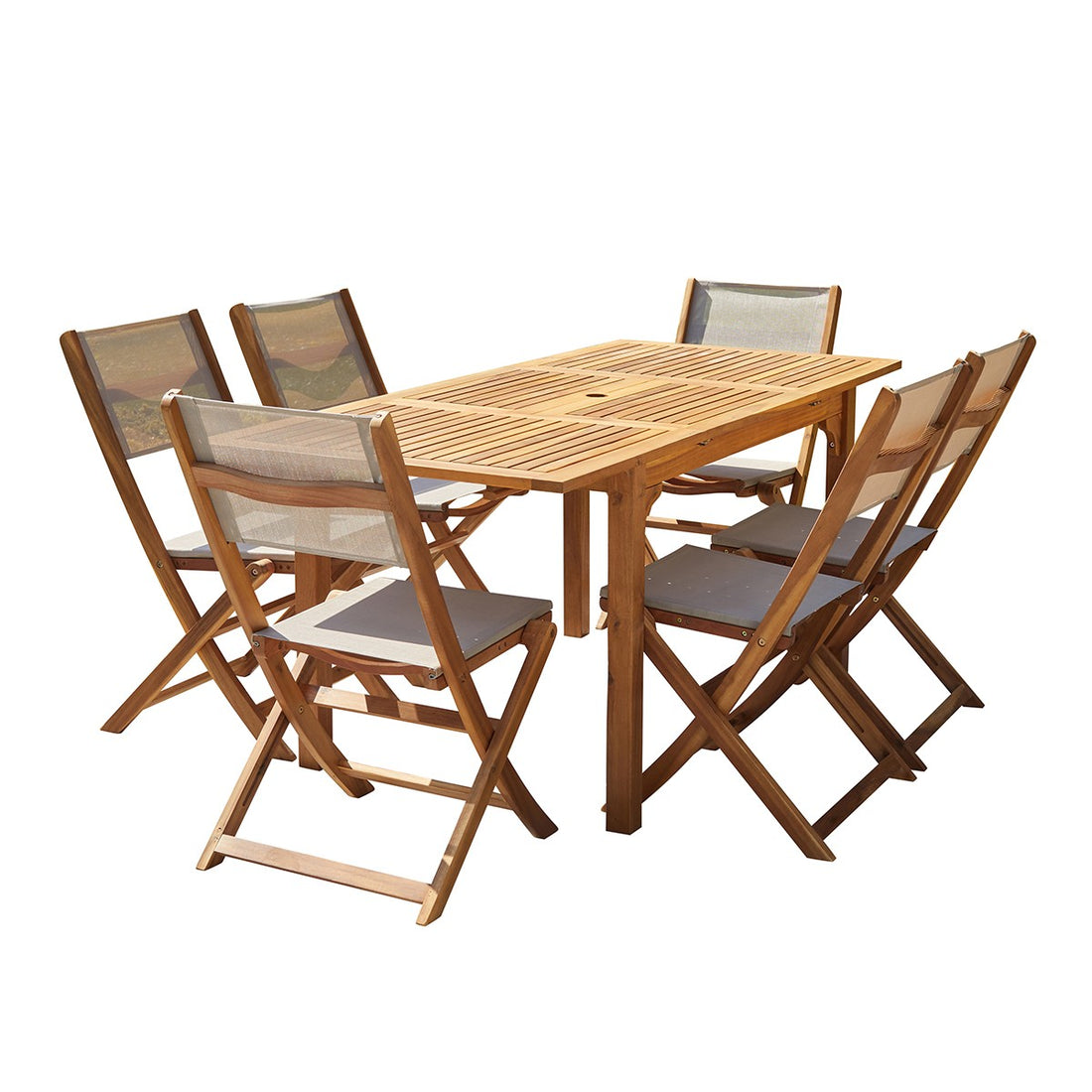 HANOÏ - Salón de exterior de acacia para 6/8 pers.