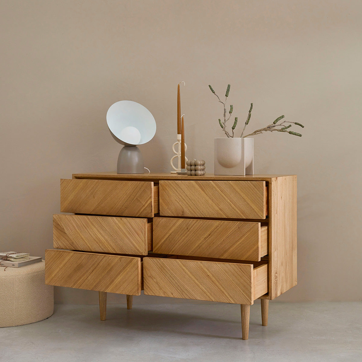 PACÔME - Cómoda mindi macizo de 120 cm