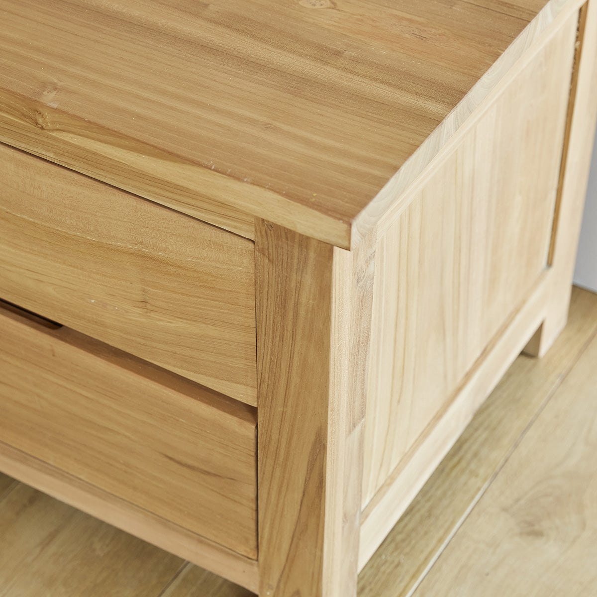 BOSTON - Mueble de TV de teca maciza de 150 cm