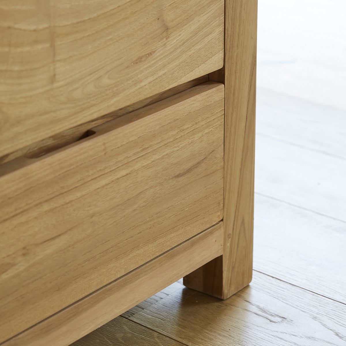 BOSTON - Mueble de TV de teca maciza de 150 cm