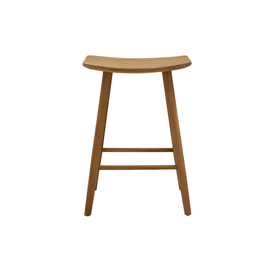 AMBRE - Taburete de teca maciza de 65 cm