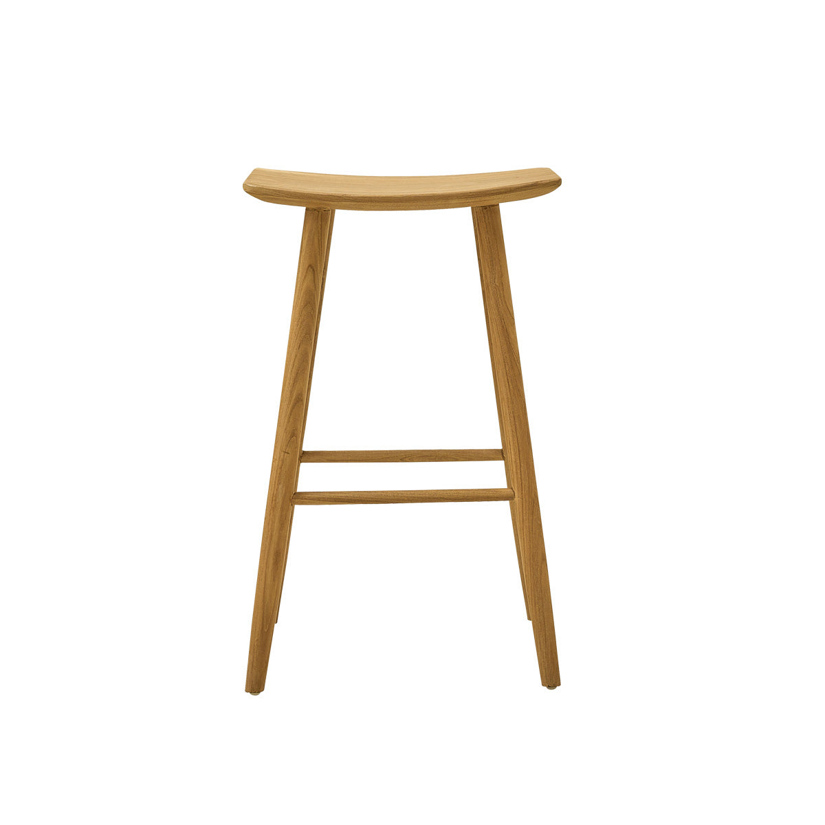 AMBRE - Taburete de teca maciza de 75 cm