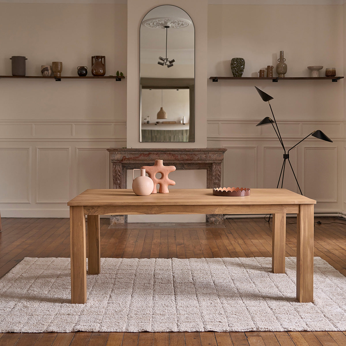 BOSTON - Mesa de teca maciza 8 pers.