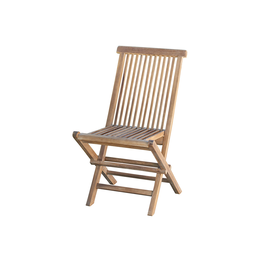 BALI - Silla de exterior plegable de teca maciza aceitada BALI