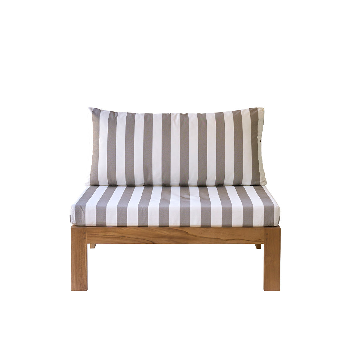 PALMA - Sillón de exterior de teca maciza a rayas