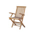Sillón de exterior plegable de teca maciza