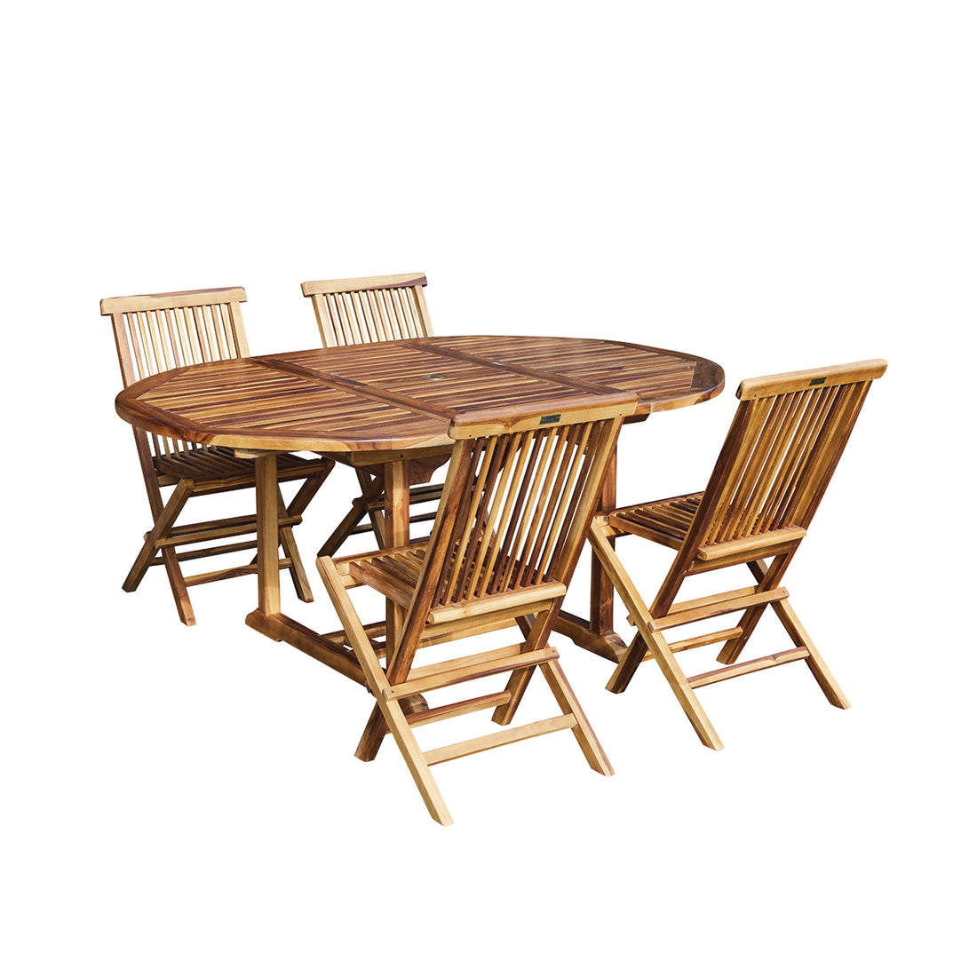 BALI - Salón de exterior extensible de teca maciza aceitada para 4/8 pers. BALI