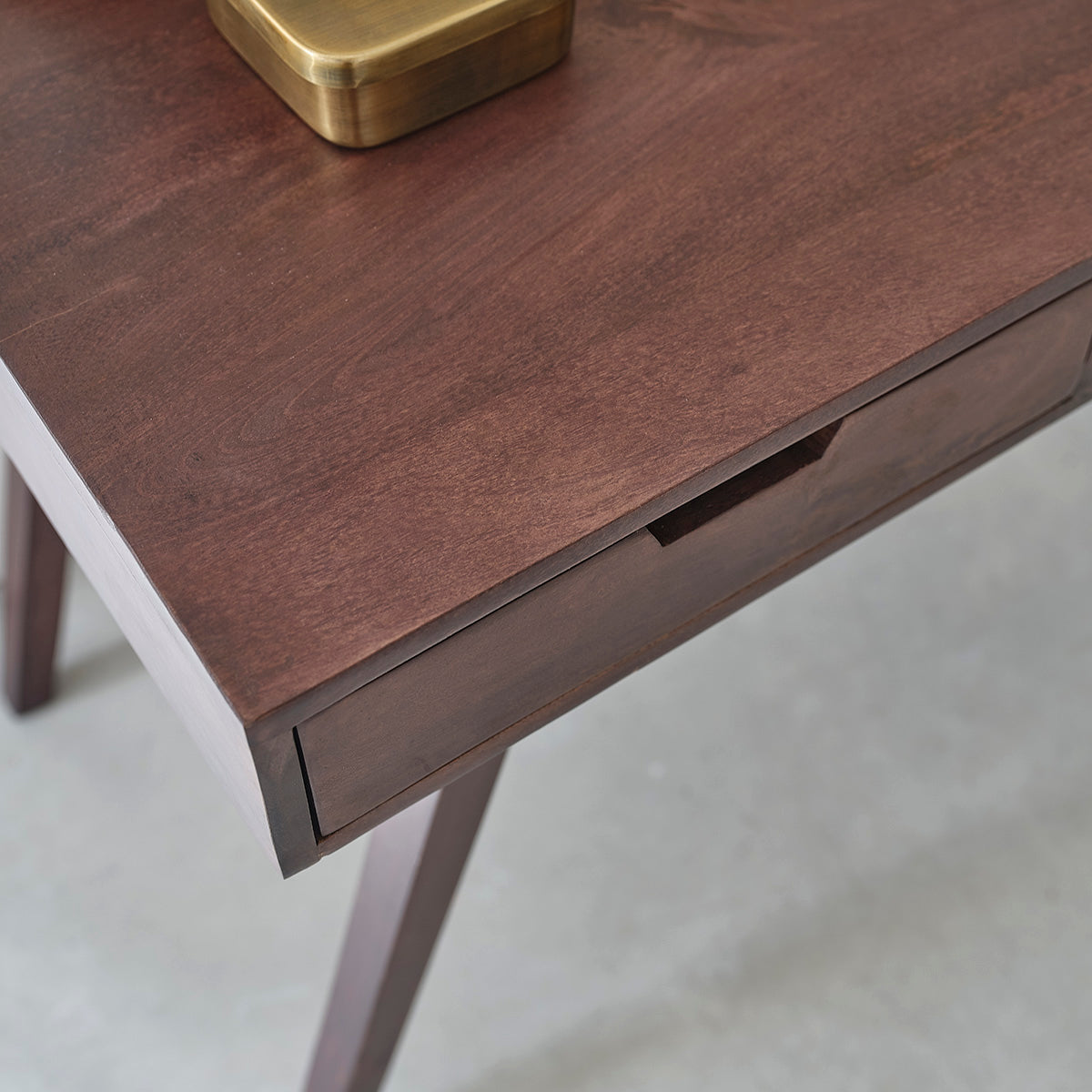 BRUNE - Escritorio de mango macizo de 120 cm