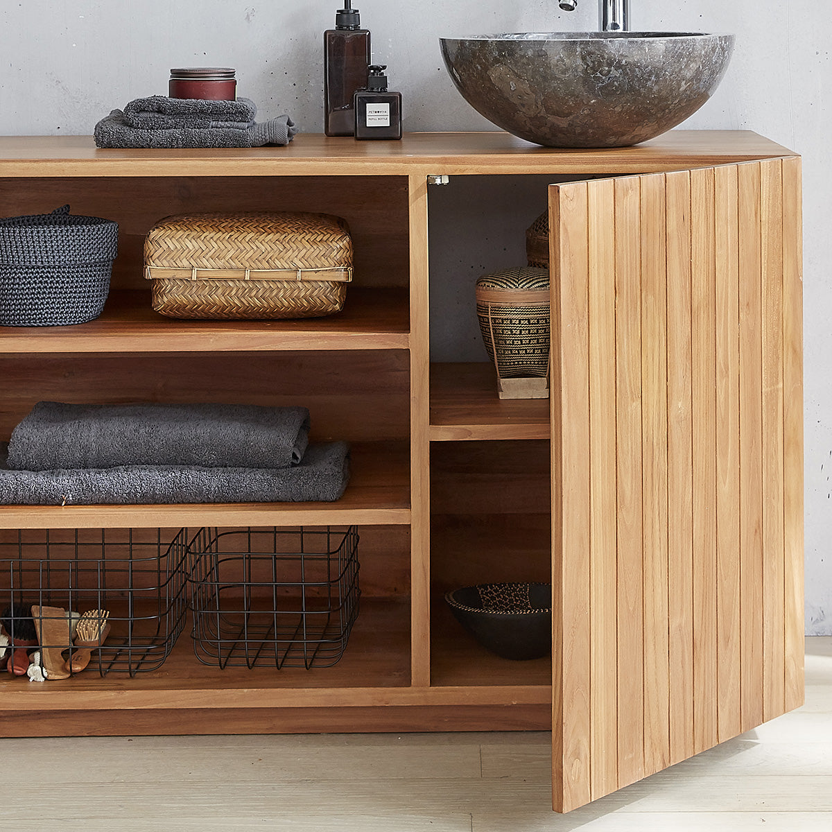 RIO - Mueble de lavabo de teca maciza 120 cm