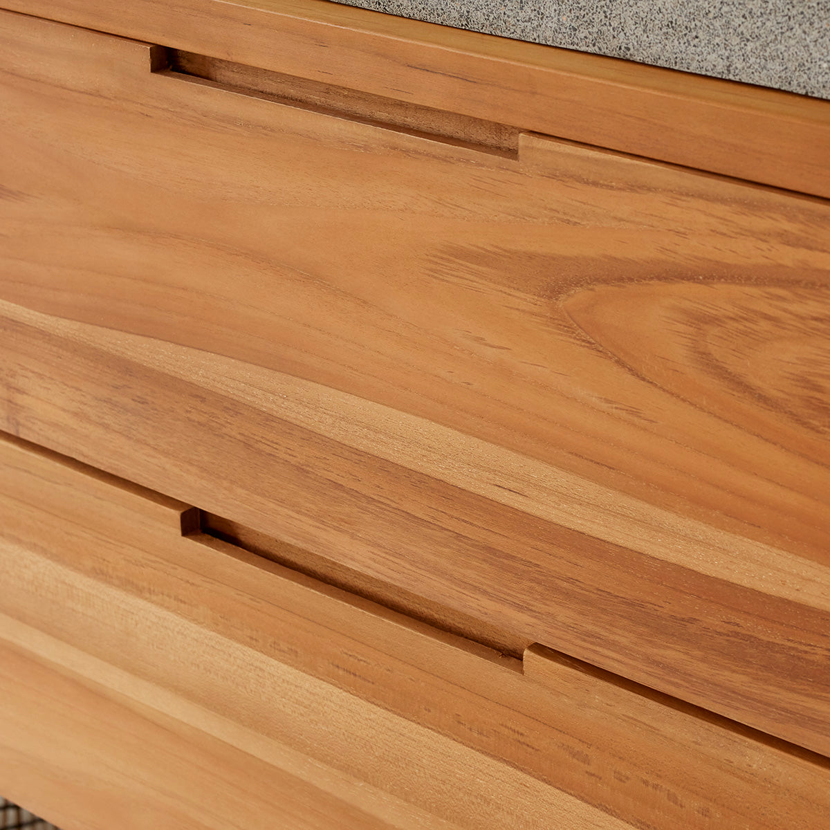 MAË - Mueble de lavabo de teca maciza suspendido 115 cm