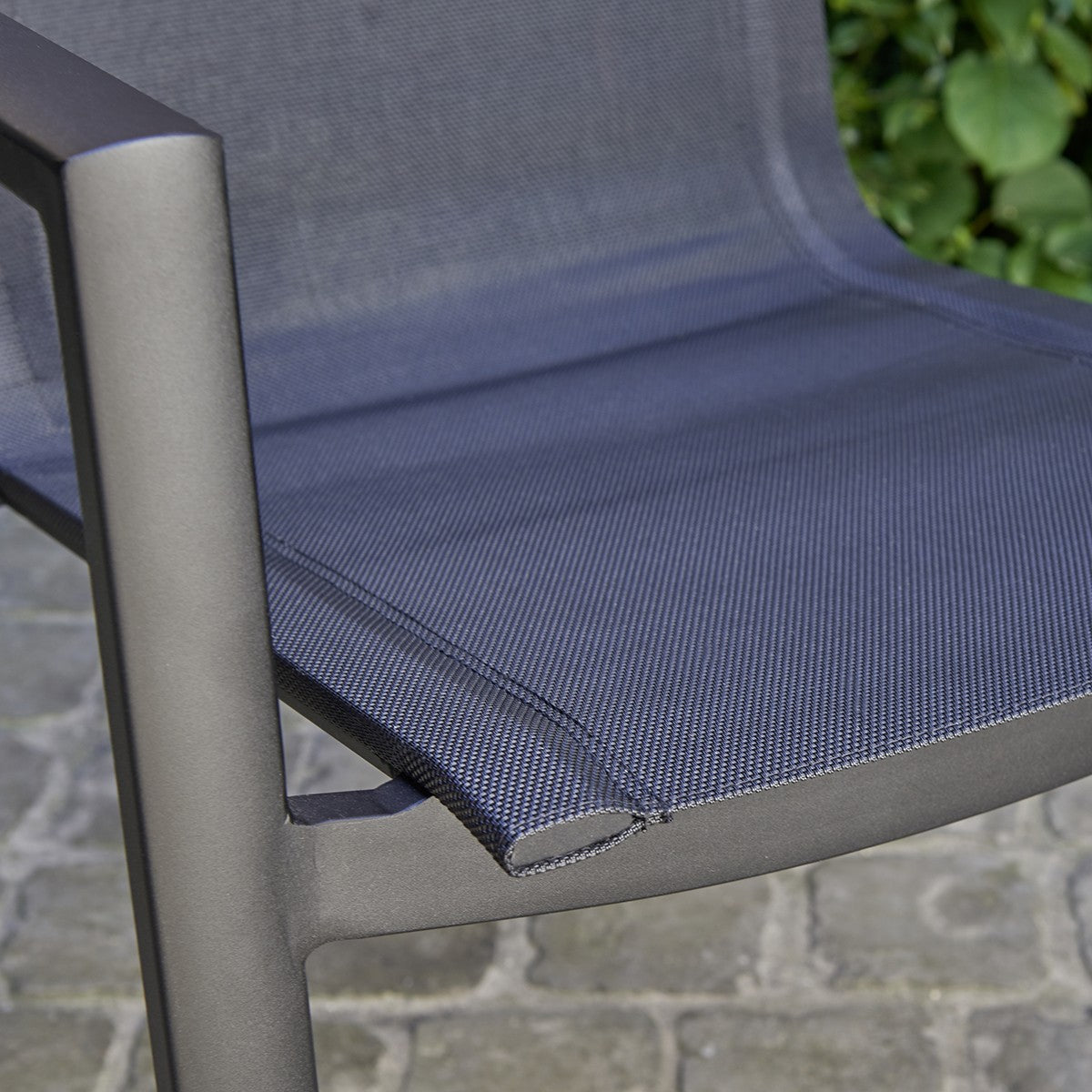 BALISTAR - Sillón de exterior de aluminio y textileno gris