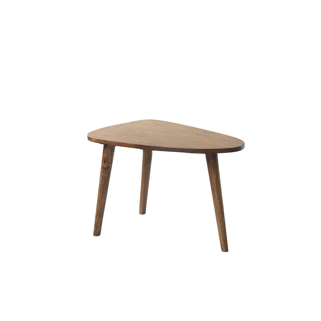 BRUNE - Mesa de centro de mindi macizo acabado nogal 62 cm