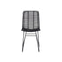 Silla de ratán y metal negra