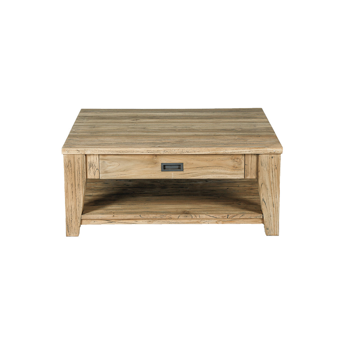 CARGO - Mesa baja de teca maciza reciclada de 100 cm