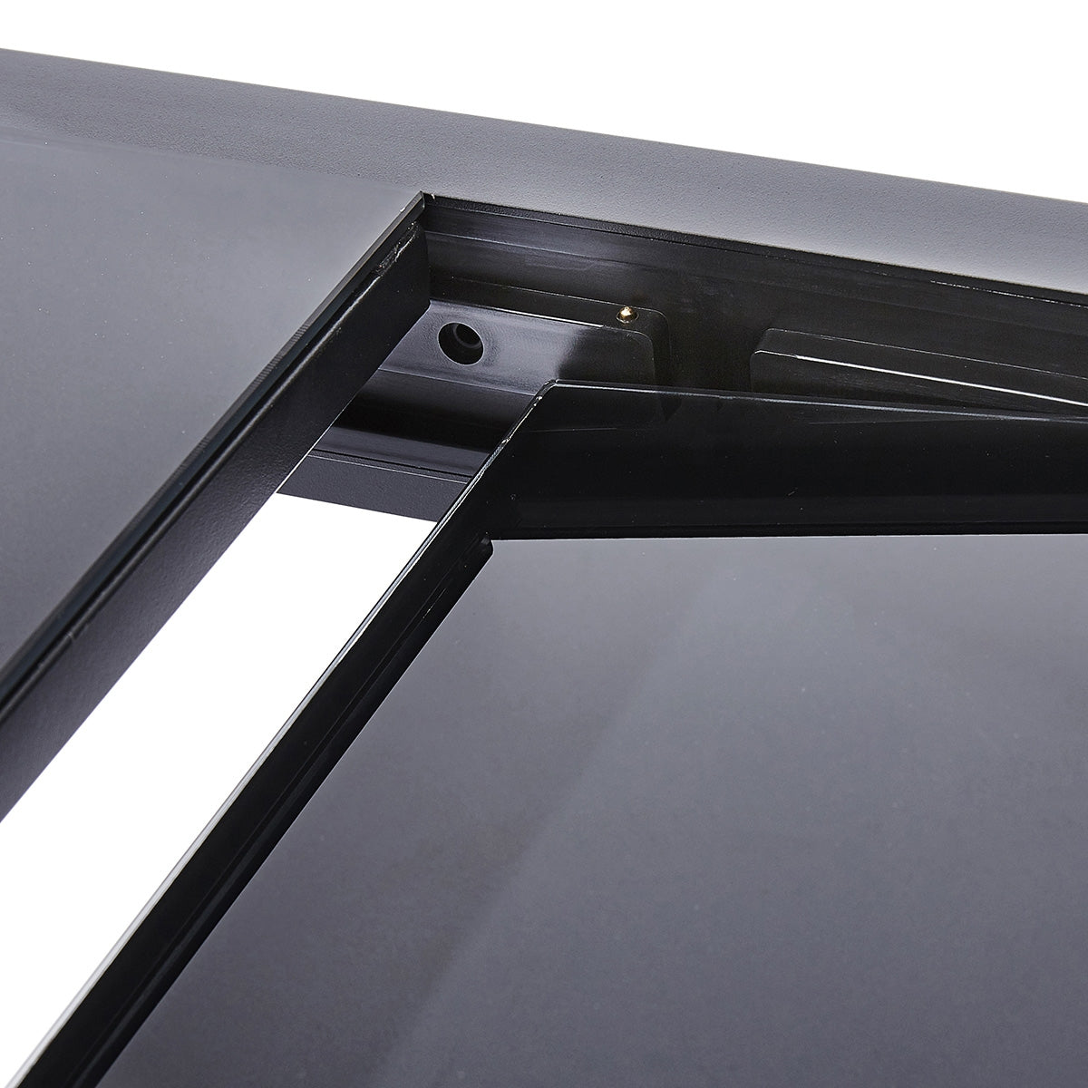 MODULO - Mesa de exterior extensible de aluminio negro para 4/8 pers.