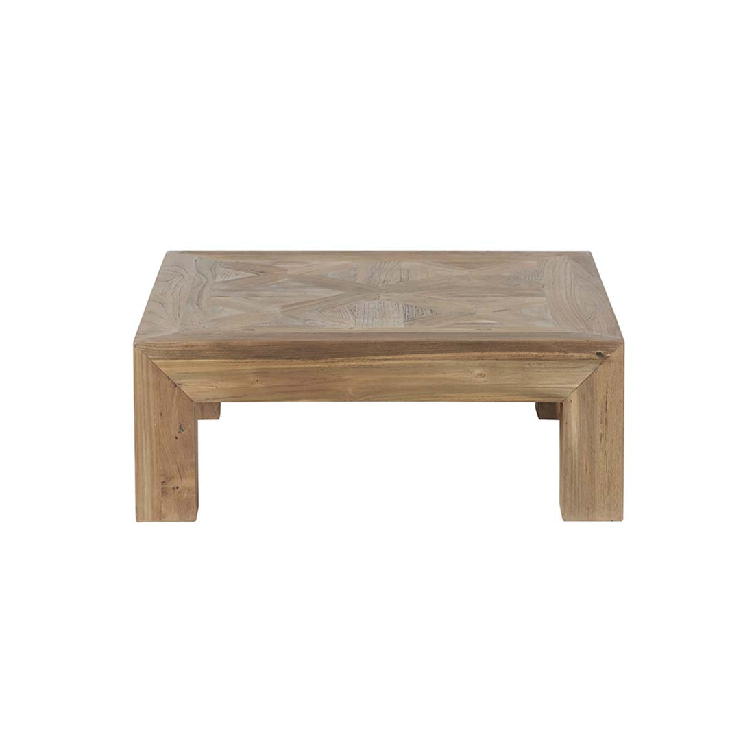 CARGO - Mesa baja de teca maciza reciclada de 80 cm