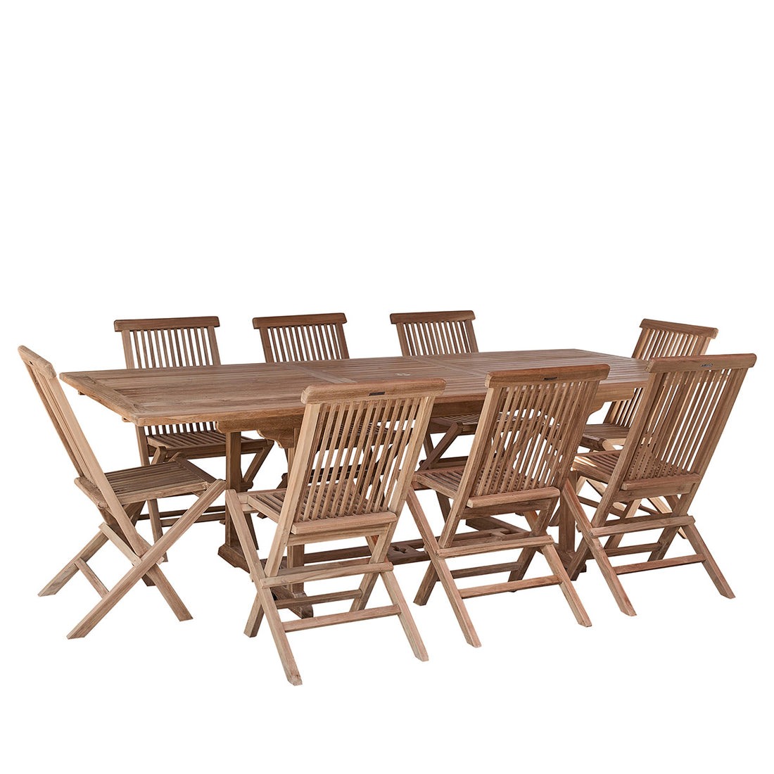 MALTE - Salón de exterior extensible de teca maciza para 8/10 pers. MALTE