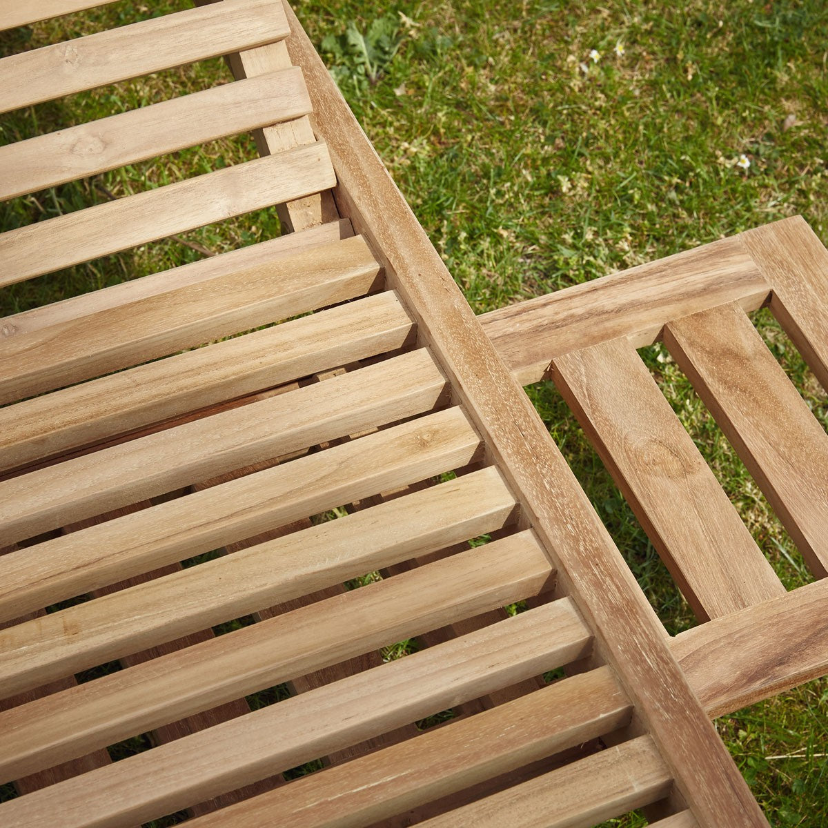 MALTE - Tumbona de teca maciza (juego de 2)